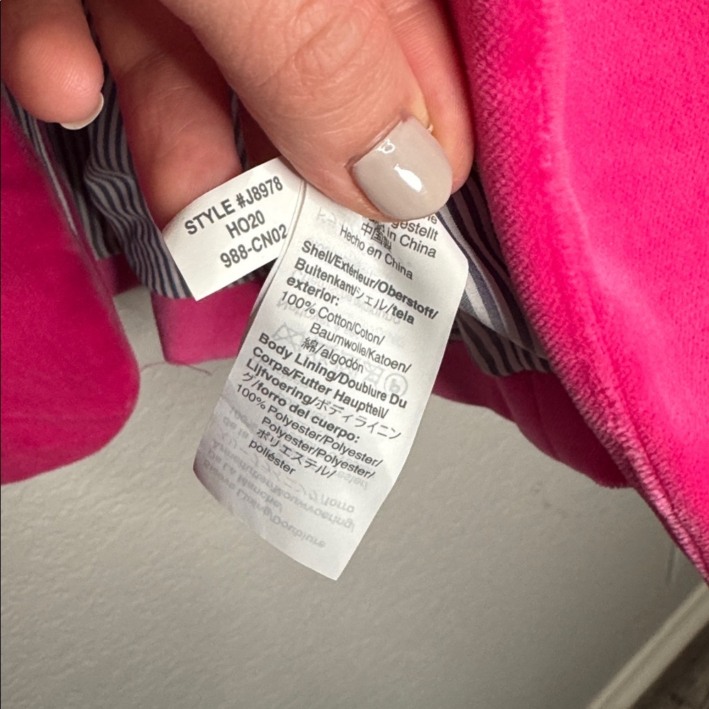 J. Crew Parke Blazer Jacket Bright Begonia Pink Velvet Sz 18 Business Statement - Picture 4 of 6